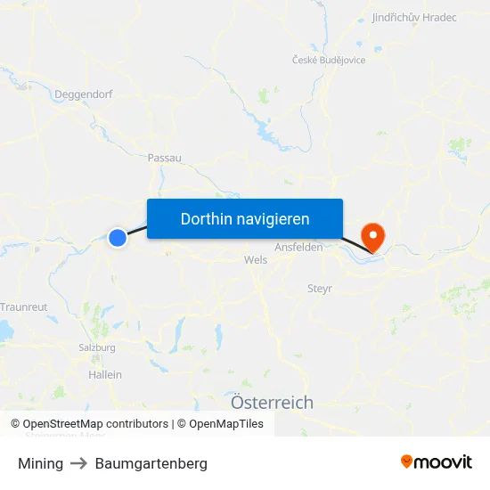 Mining to Baumgartenberg map