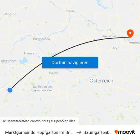 Marktgemeinde Hopfgarten Im Brixental to Baumgartenberg map