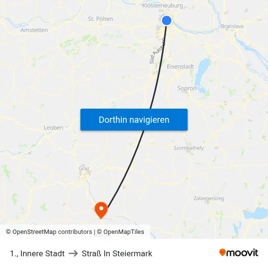 1., Innere Stadt to Straß In Steiermark map