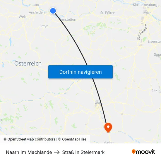 Naarn Im Machlande to Straß In Steiermark map