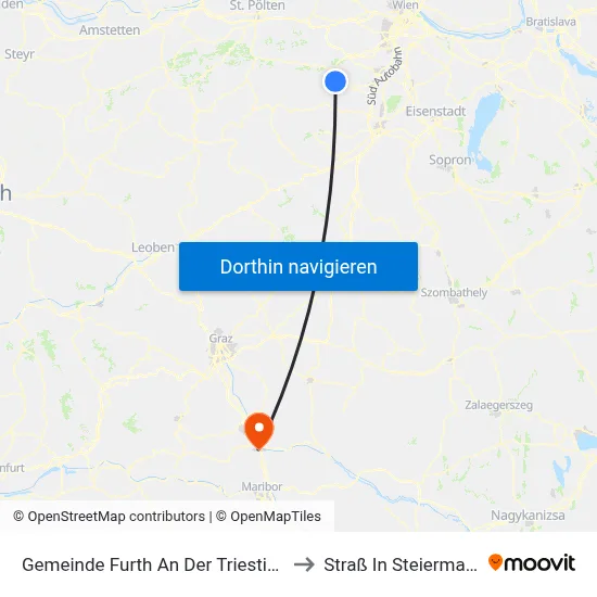 Gemeinde Furth An Der Triesting to Straß In Steiermark map