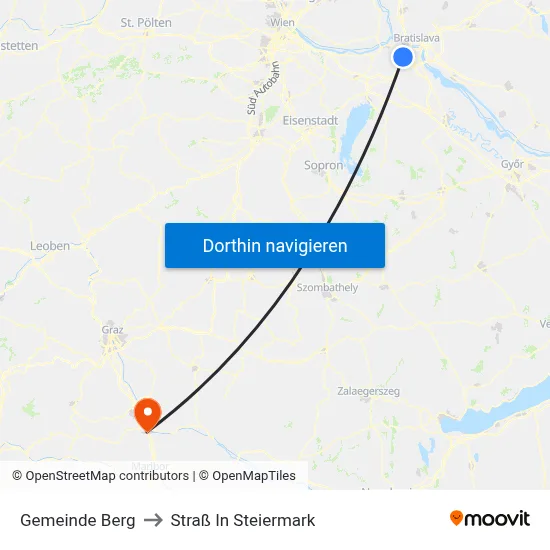 Gemeinde Berg to Straß In Steiermark map