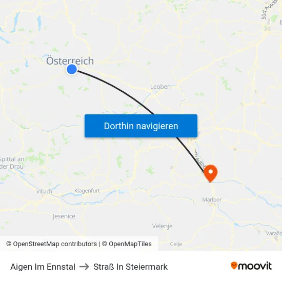 Aigen Im Ennstal to Straß In Steiermark map