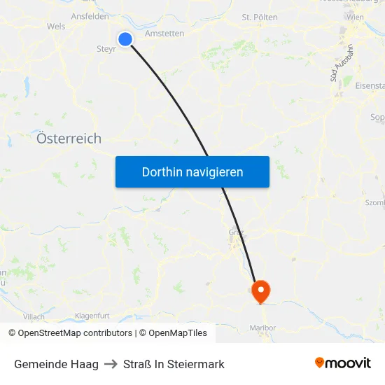 Gemeinde Haag to Straß In Steiermark map