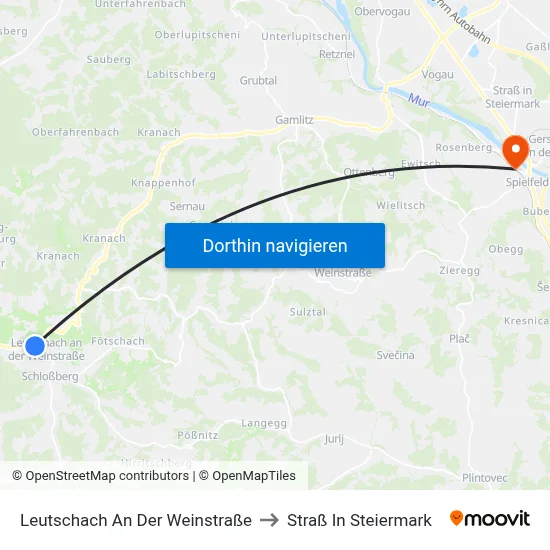 Leutschach An Der Weinstraße to Straß In Steiermark map