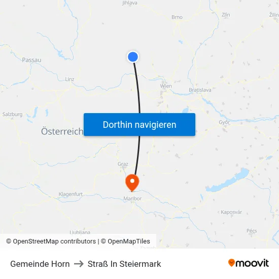 Gemeinde Horn to Straß In Steiermark map