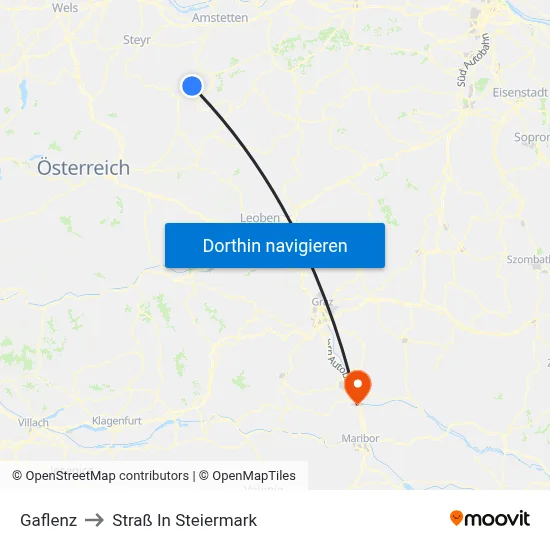 Gaflenz to Straß In Steiermark map