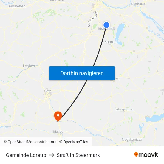 Gemeinde Loretto to Straß In Steiermark map