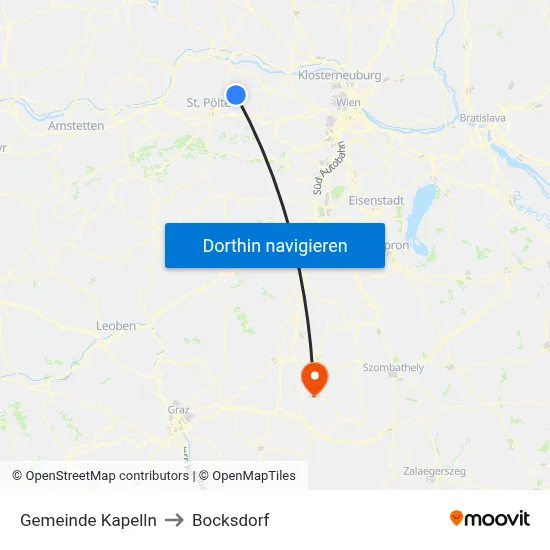 Gemeinde Kapelln to Bocksdorf map