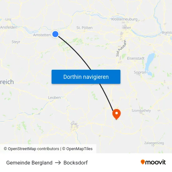 Gemeinde Bergland to Bocksdorf map