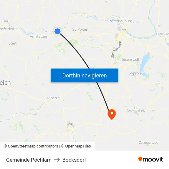 Gemeinde Pöchlarn to Bocksdorf map