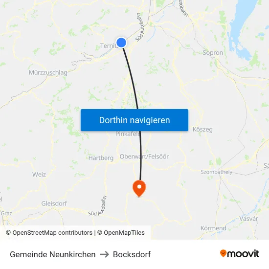 Gemeinde Neunkirchen to Bocksdorf map
