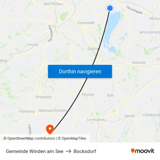 Gemeinde Winden am See to Bocksdorf map