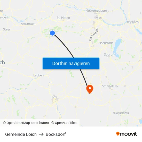 Gemeinde Loich to Bocksdorf map