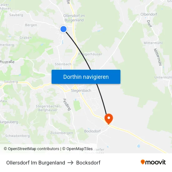 Ollersdorf Im Burgenland to Bocksdorf map