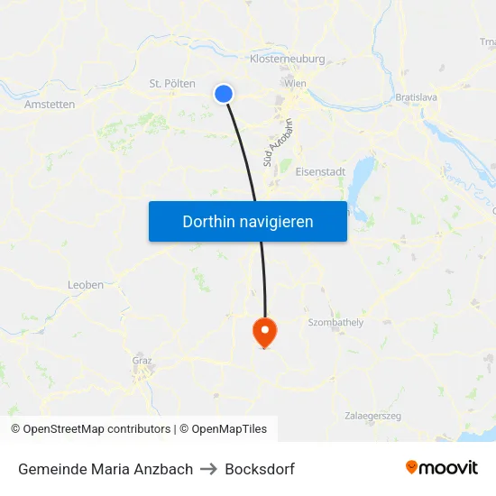 Gemeinde Maria Anzbach to Bocksdorf map