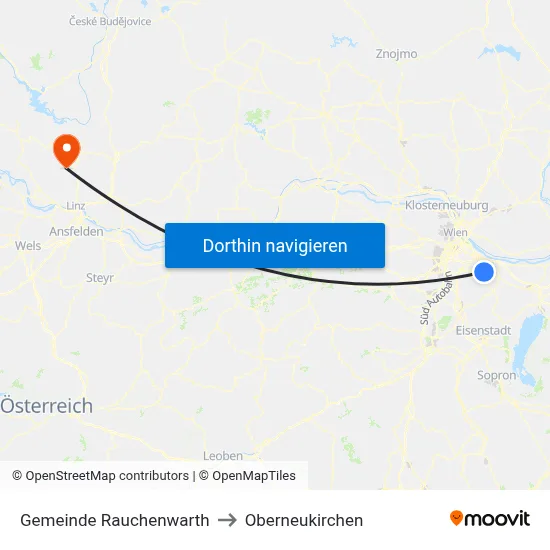 Gemeinde Rauchenwarth to Oberneukirchen map