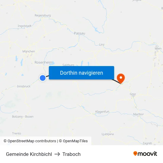 Gemeinde Kirchbichl to Traboch map