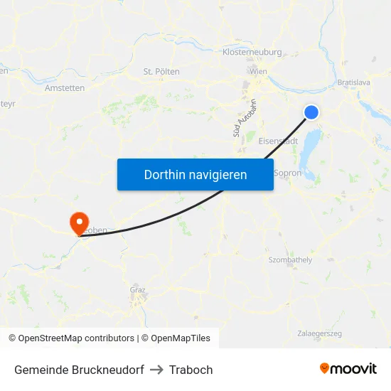 Gemeinde Bruckneudorf to Traboch map