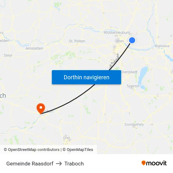 Gemeinde Raasdorf to Traboch map