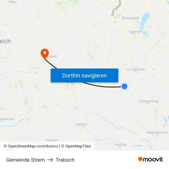 Gemeinde Strem to Traboch map
