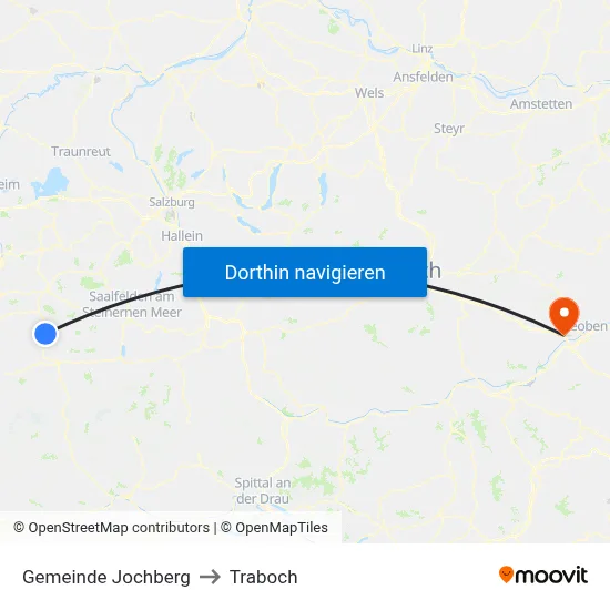 Gemeinde Jochberg to Traboch map