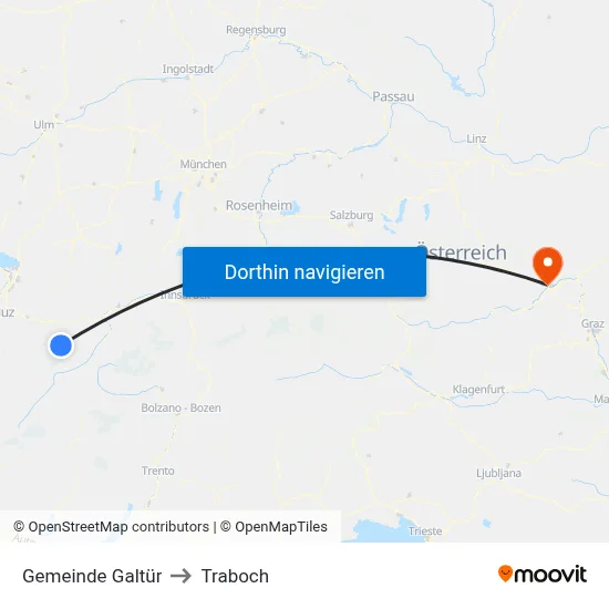Gemeinde Galtür to Traboch map