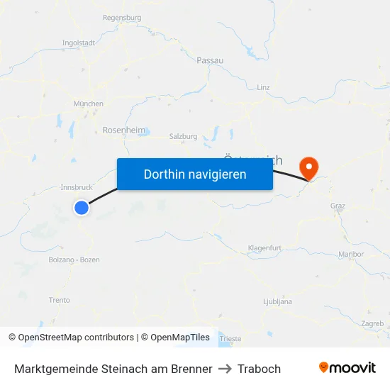 Marktgemeinde Steinach am Brenner to Traboch map