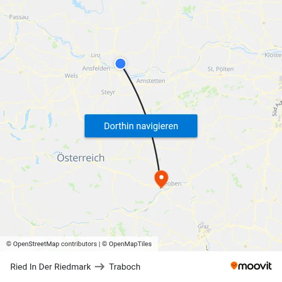Ried In Der Riedmark to Traboch map