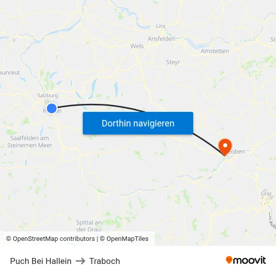 Puch Bei Hallein to Traboch map
