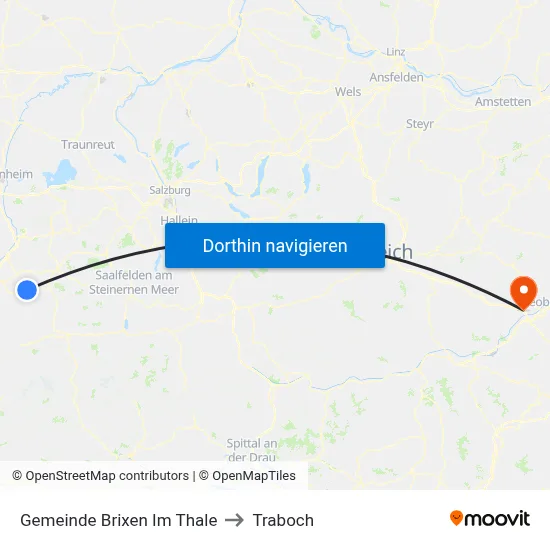 Gemeinde Brixen Im Thale to Traboch map