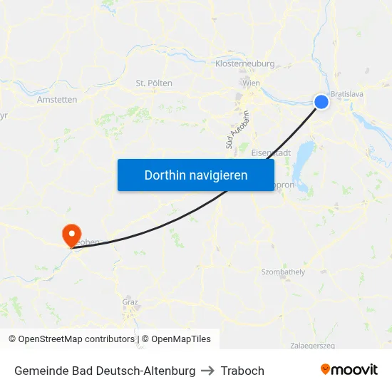 Gemeinde Bad Deutsch-Altenburg to Traboch map