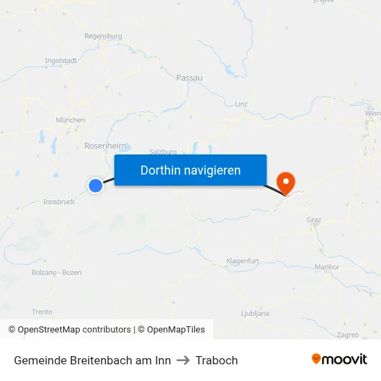 Gemeinde Breitenbach am Inn to Traboch map