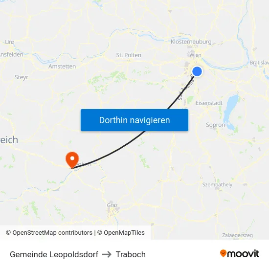 Gemeinde Leopoldsdorf to Traboch map