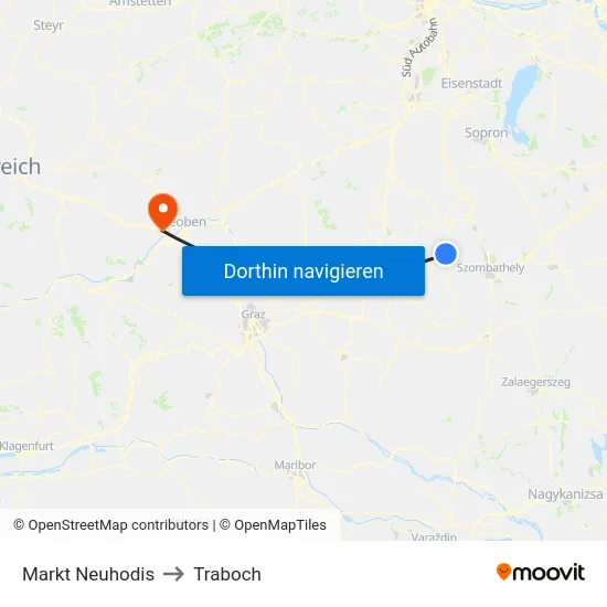 Markt Neuhodis to Traboch map