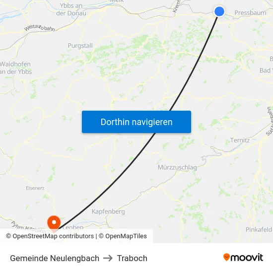 Gemeinde Neulengbach to Traboch map