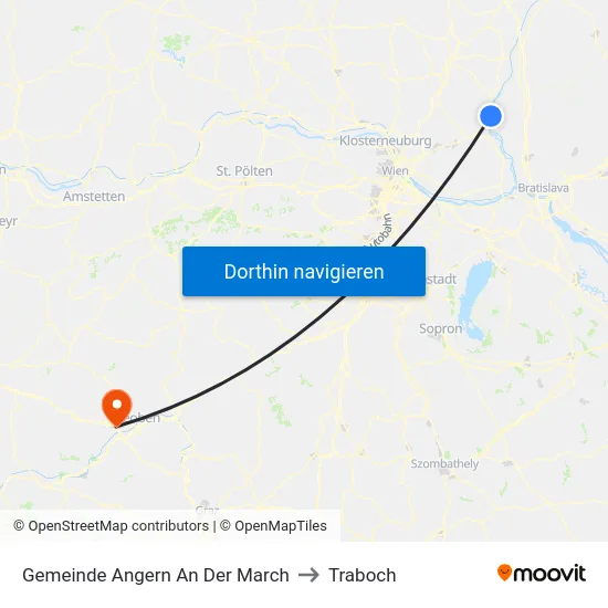 Gemeinde Angern An Der March to Traboch map