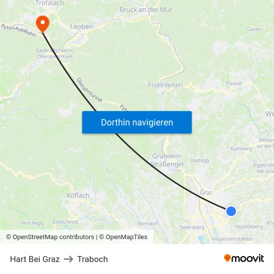 Hart Bei Graz to Traboch map