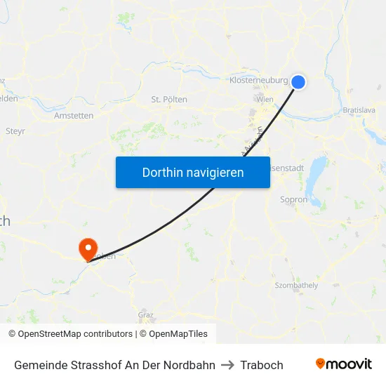 Gemeinde Strasshof An Der Nordbahn to Traboch map