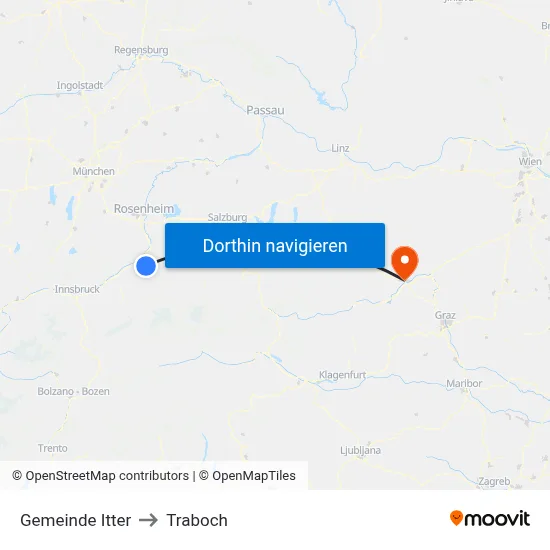Gemeinde Itter to Traboch map