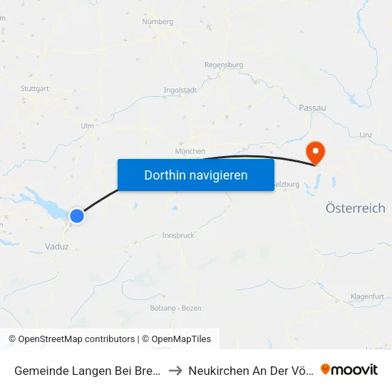 Gemeinde Langen Bei Bregenz to Neukirchen An Der Vöckla map