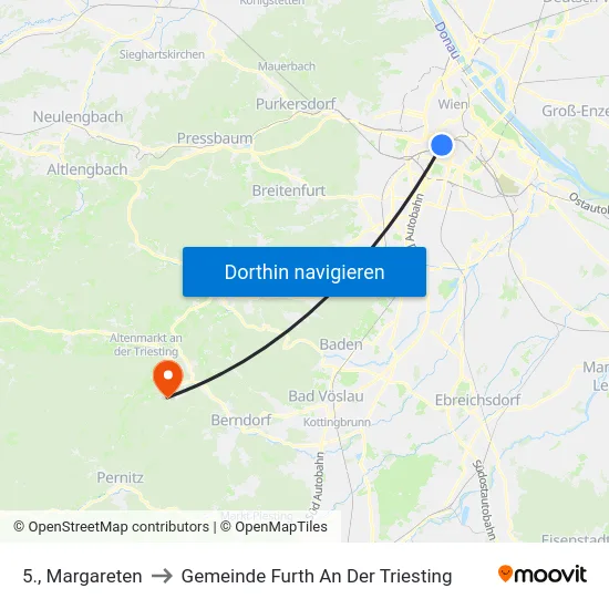 5., Margareten to Gemeinde Furth An Der Triesting map