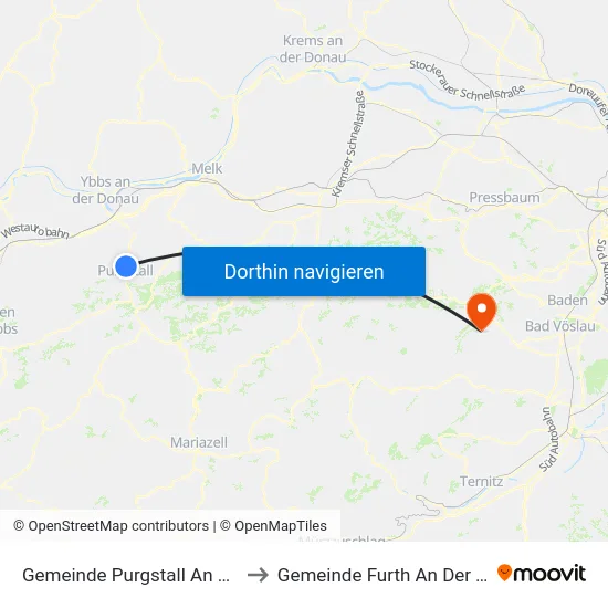 Gemeinde Purgstall An Der Erlauf to Gemeinde Furth An Der Triesting map