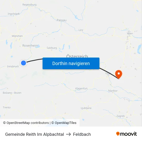 Gemeinde Reith Im Alpbachtal to Feldbach map