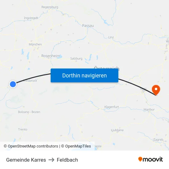 Gemeinde Karres to Feldbach map