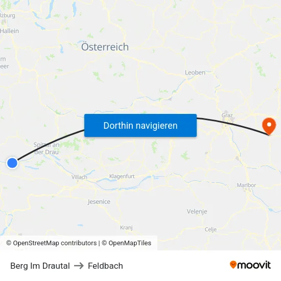 Berg Im Drautal to Feldbach map