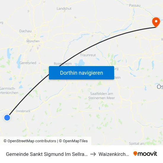 Gemeinde Sankt Sigmund Im Sellrain to Waizenkirchen map