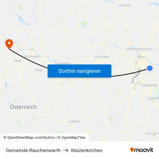 Gemeinde Rauchenwarth to Waizenkirchen map
