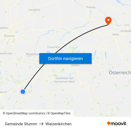 Gemeinde Stumm to Waizenkirchen map