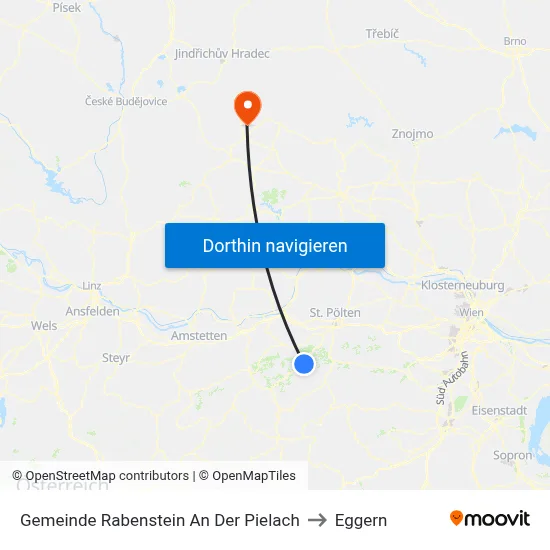 Gemeinde Rabenstein An Der Pielach to Eggern map